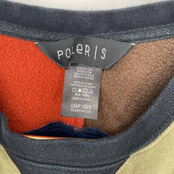 Poler Camp Vibes Roamers Seekers Color Block Crew Neck Sweatshirt Size S - Picture 3 of 7